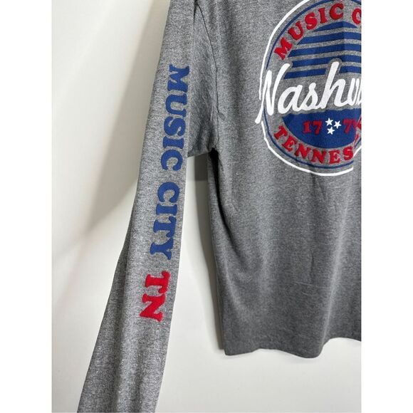 MV Sport Nashville Music City Shirt Mens Long Sleeve Gray‎ Size Medium - Picture 7 of 8
